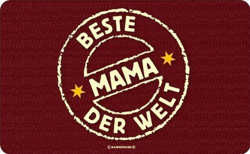 Klasse Geschenkidee für den Geburtstag oder Muttertag! Frühstücksbrettchen Motiv: "Beste Mama der Welt"