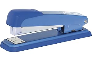 OFFICER PRODUCTS OFFICE PRODUCTS - Grapadora de oficina, para 40 hojas, color: azul, tipo 24/6, 26/6, 23/6, 24/8, carcasa y mecanismo de metal, brazo de grapadora con elementos plásticos/garantía: 5 años