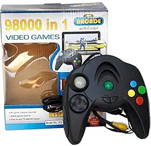 PET & WE? 98000 in 1 Built-in Video Game Portable with USB Port 8 Bit TV Console for Kids Boys (Play On Any TV with AV Inputs)