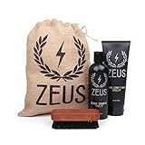 Zeus Basic Beard and Moustache Grooming Kit for Men - Beard Care Starter Kit to Help with Itching and Dry Skin