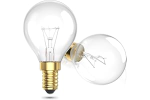 Bonlux Lampadina E14 300 Gradi per Forno e Lampada di Sale - Dimmerabile, Bianca Calda 2700K, 300LM, G45, 42W - Per Microonde e Piccola Lampada da Tavolo - 2 Pezzi