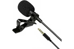 GENERIC 3.5mm Lapel Microphone - Perfect for Recording Video with Phone or Camera - Tiny Shirt with Easy Clip On System Hands-Free Lapel for Laptop Mini Mic for TikTok, YouTube & FB Live Streams