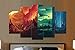 Produktbild Star Wars 4 Welten – 5-teiliges Leinwand, Small Size: 20*35cm*2+20*45cm*2+20*55cm*1