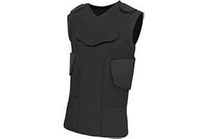 LOVIVER Maglia Protettiva per Il Torace da Uomo, Maglia a Compressione, Protezione Senza Maniche per Le Costole, Skateboard, Softball, Rugby, Basket