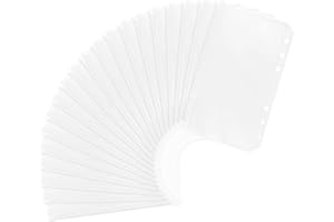 Relota 20 sztuk Segregatora A6 PCW z Zamek Wodoszczelna Przezroczyste