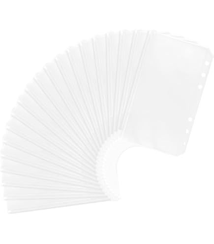 PATIKIL Pochettes Pour Classeur A6, Lot De 24 Pochettes En PVC à 6