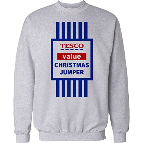 Christmas Jumper Sweater Mens Funny Tops Tesco Value Sweat Shirt