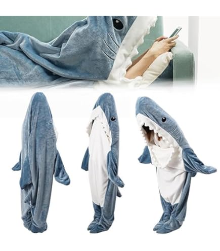 Haaiendeken hoodie haaiendeken volwassen haaien draagbare deken Volwassen super zachte gezellige haaienslaapzak haaienstaart draagbare fleece deken deken, haaien onesie deken