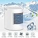 Produktbild Womdee Persönlicher Luftkühler, 4 in 1 tragbare Mini-Klimaanlage, Luftbefeuchter und Luftreiniger mit 7 Nachtlicht, 3 Geschwindigkeiten für schnelles kühles Home-Office-Schreibtisch-Schlafzimmer
