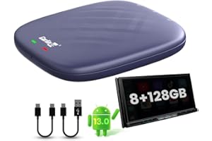 CarlinKit Wireless CarPlay/Wireless Android Auto AIbox-Plus, RAM 8G+ROM 128G, sistema autonomo Android 13.0 può guardare video, supportare YouTube, Netflix, Disney+ ecc.