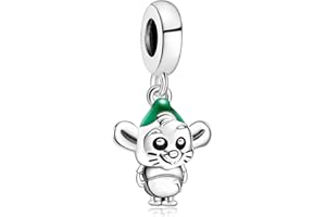 MGIUL Cartoon Charms para Mujeres Pulseras con Dijes, Cuentas de Dibujos Animados de Plata de Ley 925 Regalo de Joyería de Cumpleaños de Halloween de Christmas para Niñas