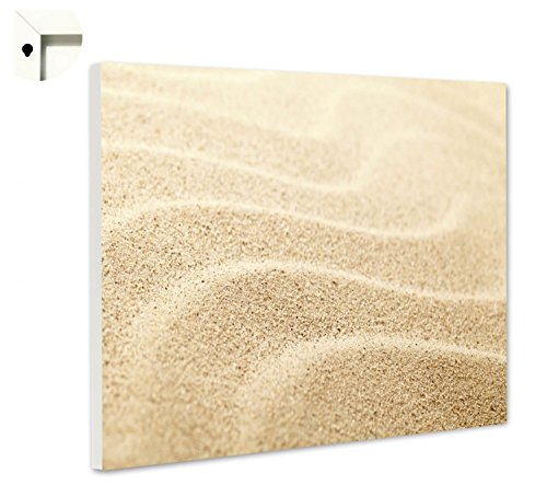 Magnettafel Pinnwand mit Motiv Muster Spuren im Sand Größe 100 x 80 cm