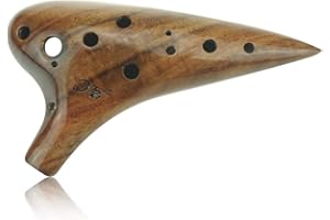 OCARINAWIND 12 Hole Wooden Ocarina Alto C Acacia Wood Wd12002 Music Instrument Gift Idea
