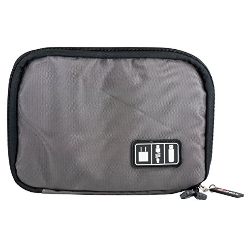 QUMOX Reise Kabel USB Organisator Speicher Beutel Kasten Tasche Grau