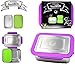 Produktbild ECOtanka 2,0l lunchBox mit violettem Verschlussrahmen 1x pocketBOX | Ideal für Kinder, Ausflüge, Büro, Schule und Outdoor Camping | Brotdose Bento Box | aus hochwertigem, rostfreien Edelstahl (304) | ökologisch, nachhaltig - BPA frei – robust und langlebig – Edelstahldose | Umweltfreundlich Speisen mitnehmen