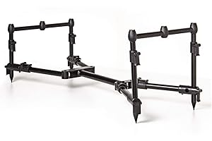 SABER TACKLE Saber - Supra Compact Pod - Matt Black Finish - Fishing Rod Holder - Fishing Rod Pod & Carry Case - Fishing Gear Equipment - Ultra Compact - Fully Adjustable Pod Rest