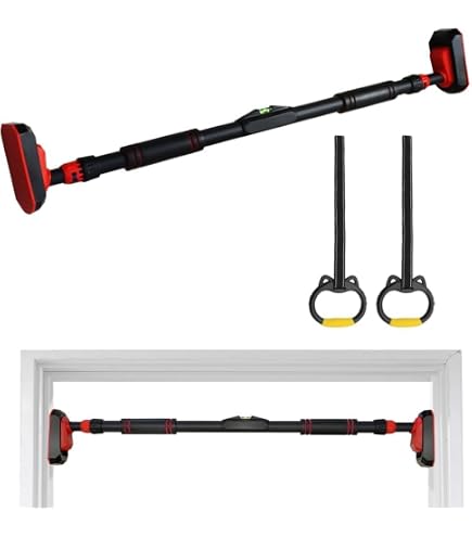 Barre De Traction Rhinosport Pour Porte – Jusqu’à 400 Kg, Réglable 76-95 Cm, Idéale Pour Pompes, Tractions Et Abdos à La Maison.