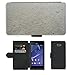 Produktbild PU Leder Wallet Case Folio Schutzhülle // M00153888 Sand Muscheln Muscheln Ocean City // Sony Xperia M2 D2303 D2305 D2306