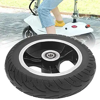 Solid Wheel, Solid Practical 8in Solid Tyre Resistant To Puncture Installation Is Simple Slip Resistance with 1 Pc for RC Car User for Electric Scooter