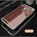 Produktbild Ostop Samsung Galaxy A6 Plus Spiegel Hülle,Galvanisieren Überzug Glatt Rückseite Abdeckung Weich TPU Gummi Transparent Klar Stoßstange Ultra Dünn Acryl Make-up Schutzhülle,Roségold