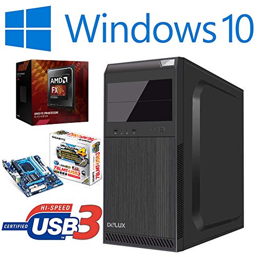 Master-PC AMD FX-6300 (Hexa-Core) 6 x 3,50 GHz, 8 GB DDR3, 128 GB SSD + 1000 GB HDD SATA3, ATI Radeon HD 3000 Grafik, USB 3.0, HDMI, DVI, VGA, DVD-Brenner, Sound, Gigabit-Lan, Windows 10 Pro.