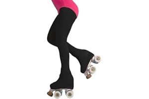 CALZITALY PACK 1/2 Collants Fille de Patinage Artistique et Roller Couvre Patins | Noir, Naturel | 6, 8, 10, 12 Ans | 70 DEN | Fabriqué en Italie
