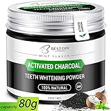 Teeth Whitening Powder,BESTOPE Organic Activated Charcoal Powder,Safe and Natural Tooth Whitener for Teeth Stain Removal
