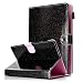 Produktbild MYTHOLLOGY Universal Hülle für 9-10 Zoll Tablette, Bling Glitter Sparkle PU Leder [Kartensteckplätze] [Standfunktion], Schutzhülle für iPad Pro 10.5 2017 - Schwarz