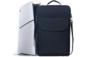 BeisDirect Estuche portátil de Viaje Delgado para PS5, Bolso de Almacenamiento, Bolso de Hombro, Mochila para Accesorios de Consola de Juegos Playstation 5 Slim, 35 * 38 * 13 cm (Sin Logo)