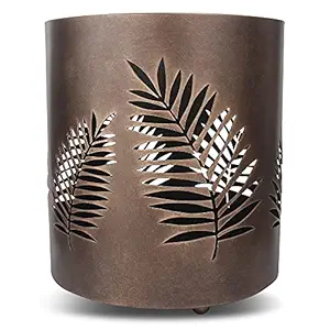 DecoWorld || Metal Planter, HandAntiqued 3D Laser Cut, Indoor and Living Room Planters|| Fancy Floor Planters for Flower Pot and Plants|| Home Decor planters for Living Room and Balcony|| Leaf Design