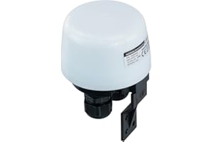 POPP® Electric Interruptor Sensor de Luz Fotoeléctrico/Crepuscular superficie 10A IP65 exterior (1 unidad)