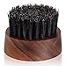 BFWood Beard Brush Boar Bristles Small Round Shape - Black Walnut