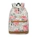 Produktbild Happy Event Frauen Rucksack Laptop Mode Reise USB Ladetasche für Teenager Mädchen Student Schule Leinwand Rucksack Casual Daypack Fit 17 Zoll Notebook Striped Small (Grau)