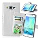 Produktbild Nancen Compatible with Handyhülle Galaxy A5 2015 / SM-A500F (5,0 Zoll) Lederhülle Neu Style Acht Farbe Weich PU Flip Case Ledertasche/Schutz Etui, Karten Slot Foto Wallet Hülle
