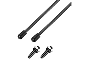 QUARKZMAN 320 mm plastskyddsrör för antenn, RC-antennrör med hållare och lock för RC bil drönare båtar mottagare (svart, 2 st