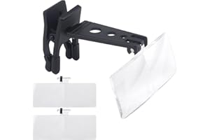 ORETG45 Lupa de lupa con clip, manos libres lupa con 3 lentes desmontables, gafas de aumento profesional para lectura, arte de uñas, pestañas, joyas, relojes y reparación electrónica