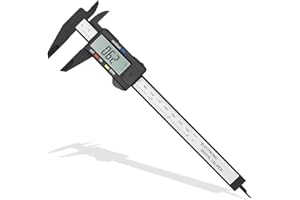 Mesee Digitaler Messschieber, 150 mm Genauigkeit LCD Digital Messschieber Gauge Kohlefaser Elektronisches Mikrometer Lineal Messwerkzeug für Länge Breite Tiefe Innendurchmesser und Außendurchmesser