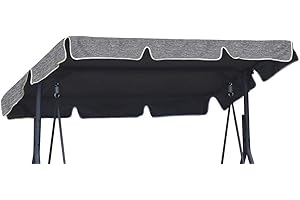 ‎FEROCITY Ferocity Universal Sonnendach für Hollywoodschaukel Dach-Plane ca 200 x 120 cm für Garten-Schaukel Dachplane Ersatzdach Flachs [101]