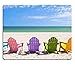 Produktbild Natural Rubber Mouse Pad Adirondack Beach Chairs on a Sun Beach in Front of a Holiday Vacation Travel House 250mm*300mm