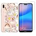 Produktbild Hülle für Huawei P20 Lite / Huawei Nova 3E Cover,JIENI,Transparent Romantik World of Warcraft TPU Weich Silikon Handyhülle Schutzhülle Stoßkasten Case Bumper Slimcase Gehärtetes Glas Displayschutzfolie für Huawei P20 Lite / Huawei Nova 3E