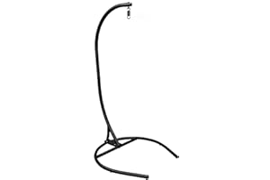SIGNATURE HOMES AND GARDENS SH&G Steel Swing Chair Stand | Hanging Chair Base | Super Heavy Duty Max User Weight 170kg | Ideal for Egg Chairs, Hammocks, Rattan Swing Seats | Stand Only (Black)