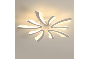 Comely Lampada da Soffitto a LED, 50W 5025LM Plafoniere LED, 3000K Luce Calda Montaggio ad Incasso Apparecchio di Illuminazione Moderno in Acrilico per Soggiorno Corridoio,Camera da Letto, 70cm