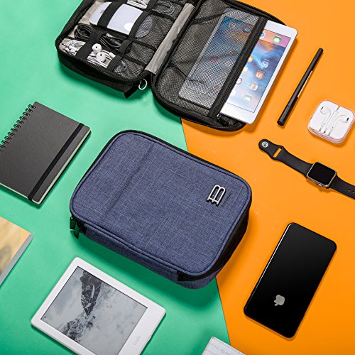 BAGSMART Universaltasche Eletronik Organizer Doppelte Fächer Kabeltasche Schwarz - 2