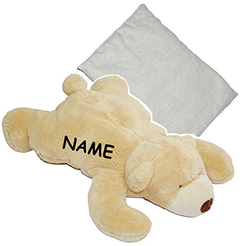 Preisvergleich Produktbild Unbekannt großes Dinkelkissen / Plüschtier - Teddy - 36 cm - incl. Name - Wärme / Wärmekissen - Heizkissen mit Dinkel - Teddybär - groß Kuscheltier - Körnerkissen T..