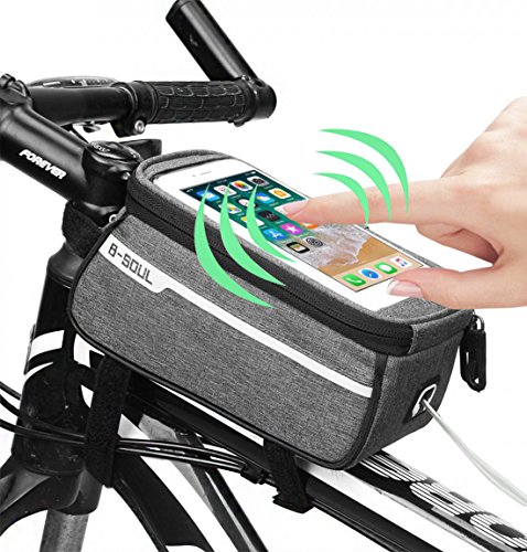 ProHomer Bolsa Bicicleta, Bolsa Marco Ciclismo Resistente al Agua Bici Bolso Pantalla Clear Sensitive Touch TPU