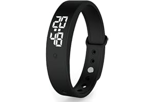 Cncedi Vibrating Alarm Wristband Raise to Wake for who with Partners/New Borns/Children, Waterproof Silent Wrist Clock Watch, USB Charging Watch for Deep Sleepers/Hearing Impaired/Deaf