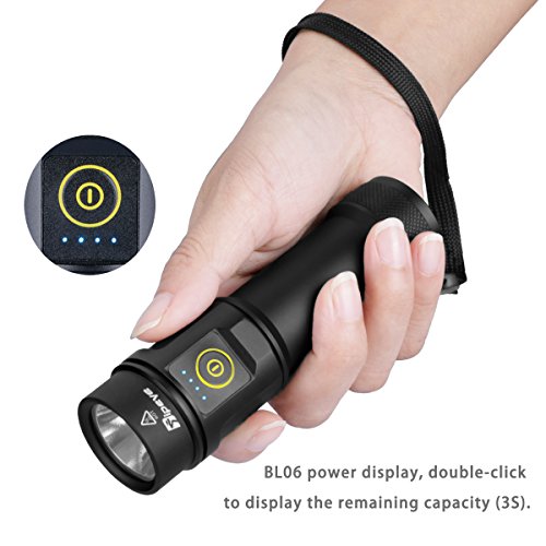 Fahrradlicht Taschenlampe CREE LED Frontlicht Set 152 Lux (1000LM) für Outdoor Sports,Fahrrad 4 Licht Stufen inkl. 26650 Li-Ion wiederaufladbar Akku (3,7V, 4800mAh) - 3