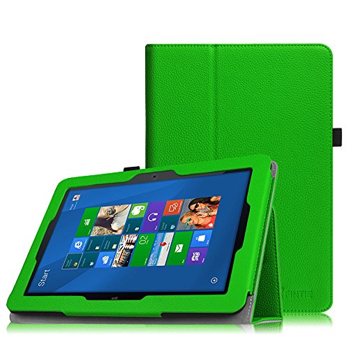 MEDION LIFETAB S10321 / Odys Notos Plus 3G Hülle Case - Fintie Slim Fit Folio Kunstleder Schutzhülle Cover Tasche mit Ständerfunktion und Stylus-Halterung für MEDION LIFETAB S10321 (MD 98687) / Odys Notos plus 3G 25,7 cm (10,1 Zoll) Tablet-PC, Grün