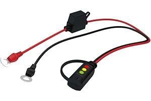 CTEK CTX INDICATOR EYELET M8, Indicatore LED dello Stato di Carica della Batteria per Batterie Difficili da Raggiungere, 8mm, Per Tutte le Batterie al Piombo da 12V e Caricabatterie CTEK CT5