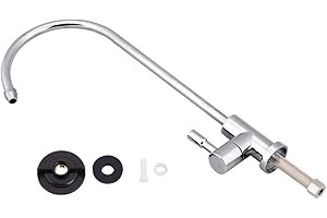 MAVIS LAVEN Kran z gęsią szyją, 1/4 cala stal nierdzewna kran kuchenny chromowany odwrócona osmoza RO filtr wody do filtrów, zmiękczaczy wody, maszyna do elektrolizy